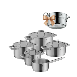  Zestaw garnków Comfort Line - 9 elementów + Wkład do gotowania na parze 24cm Profi Select