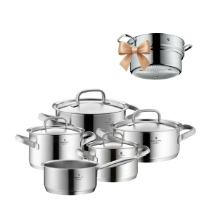  Zestaw garnków Gourmet Plus + Wkład do gotowania na parze 24cm Profi Select