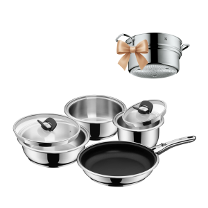  Zestaw naczyń kuchennych Click&Serve 7 el. + Wkład do gotowania na parze 24cm Profi Select