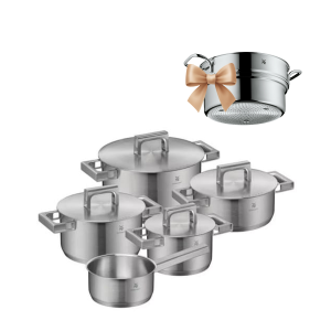  Zestaw garnków Ultimate Cool+ 9 elementów + Wkład do gotowania na parze 24cm Profi Select