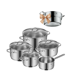 Zestaw garnków Provence Plus 9 elementów + Wkład do gotowania na parze 24cm Profi Select