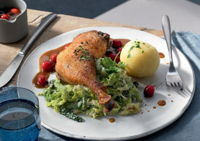 Chrupiący udziec gęsi